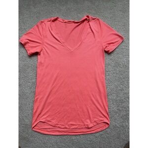 Lululemon What The Sport Tee Light Orange Chest 31"